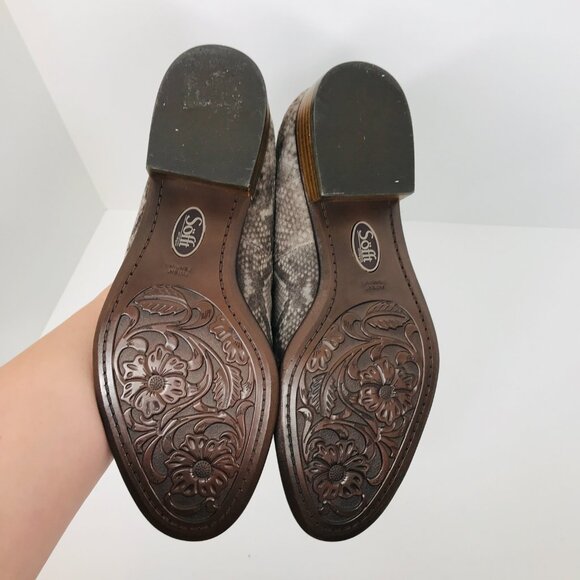 Sofft Severn Taupe & Gray Amazonia Snake Print Leather Loafer - Picture 4 of 6